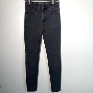 American Eagle Black Hi-Rise Jeggings Size 0